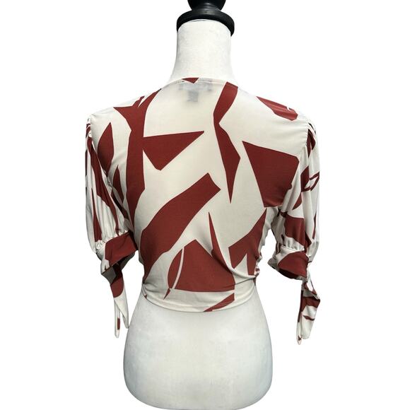 Express Short Sleeve Women's Medium Top Red - Picture 3 of 4